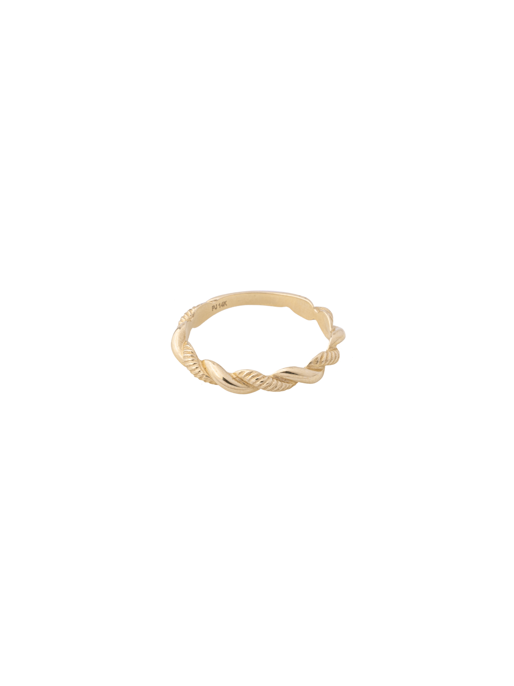 Anillo Trenzado Oro 14k