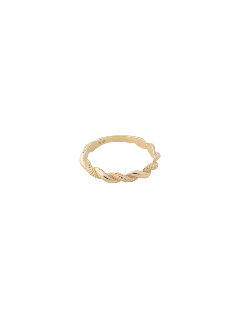 Anillo Trenzado Oro 14k