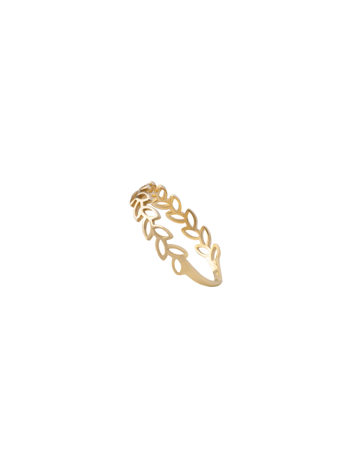 Anillo Hojas Oro 14k
