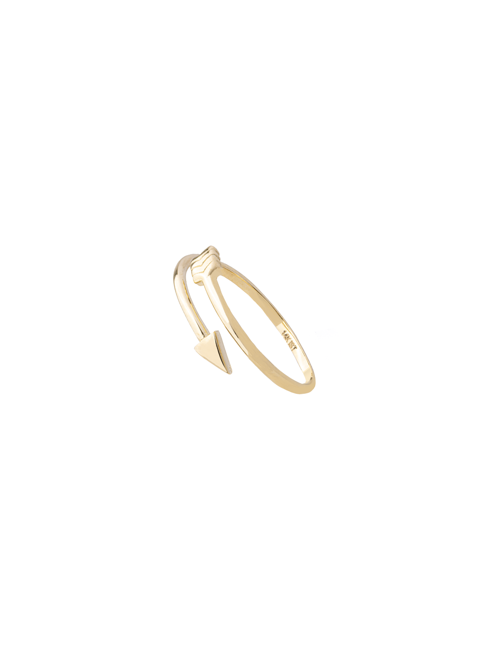 Anillo Ajustable Flechas Oro 14k
