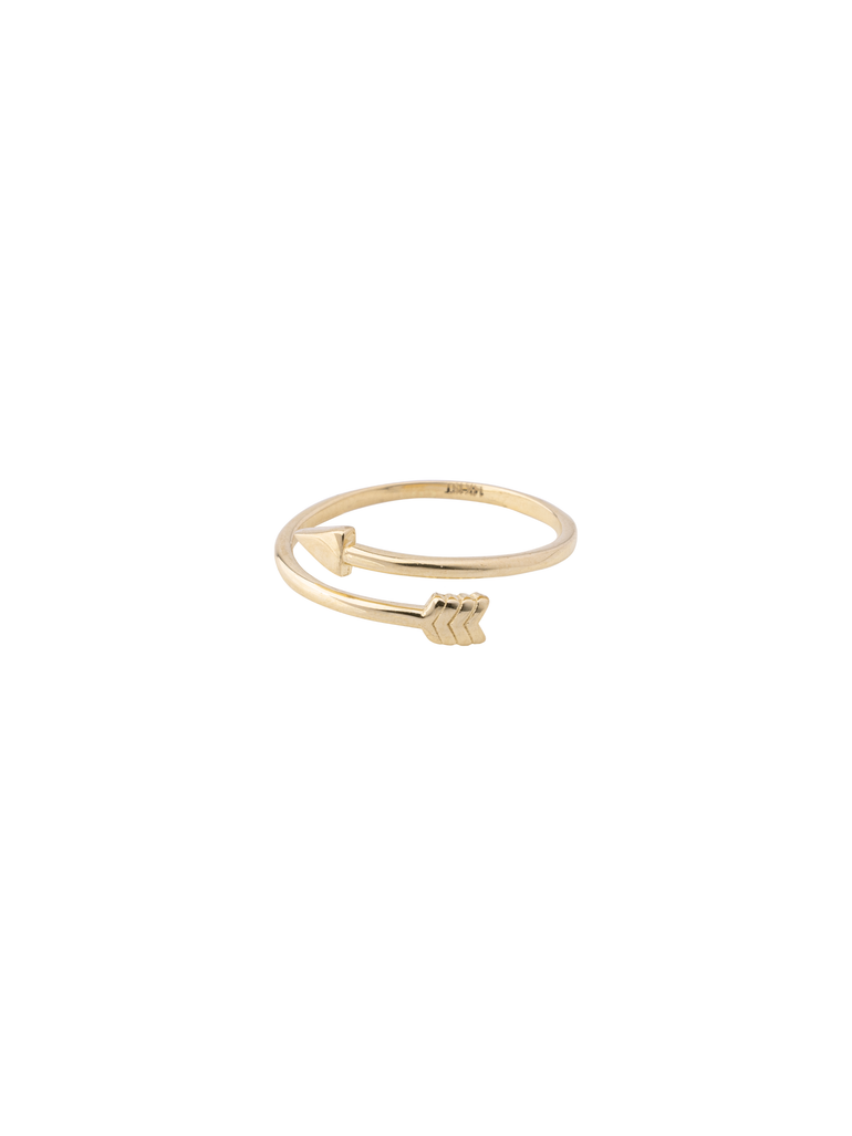 Anillo Ajustable Flechas Oro 14k