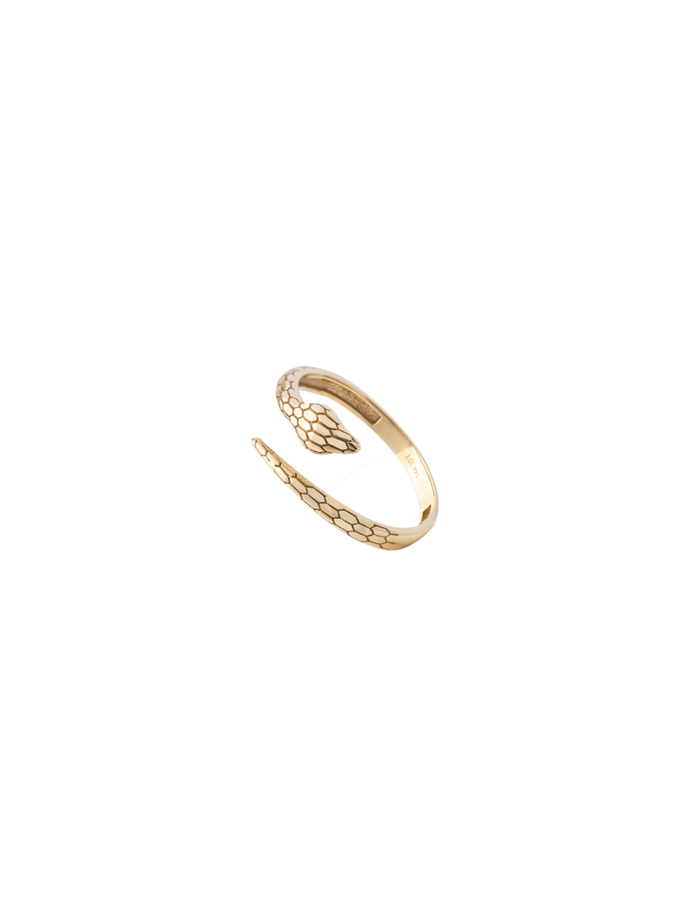 Anillo Ajustable Serpiente Oro 14k