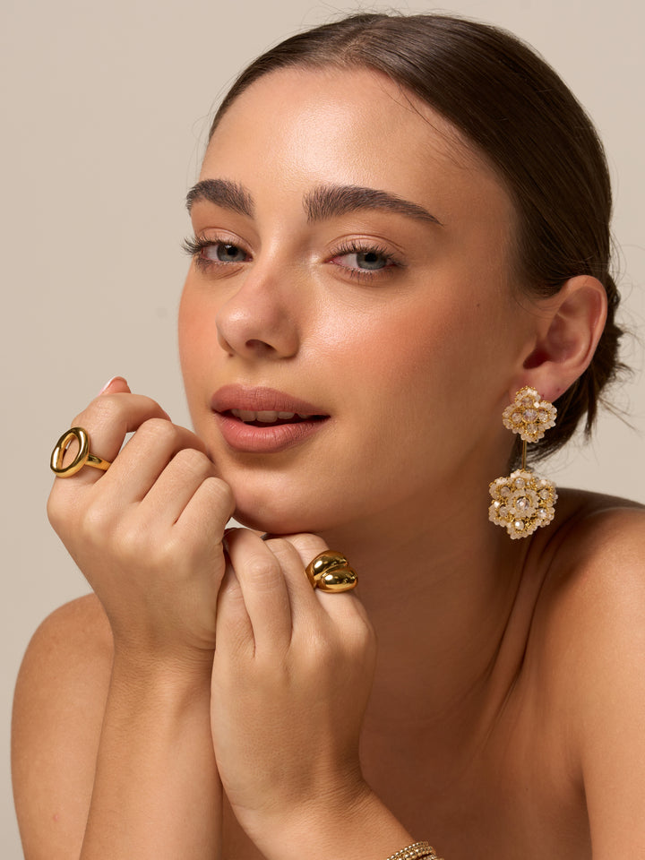 Anillo Doble Chunky Cruzado