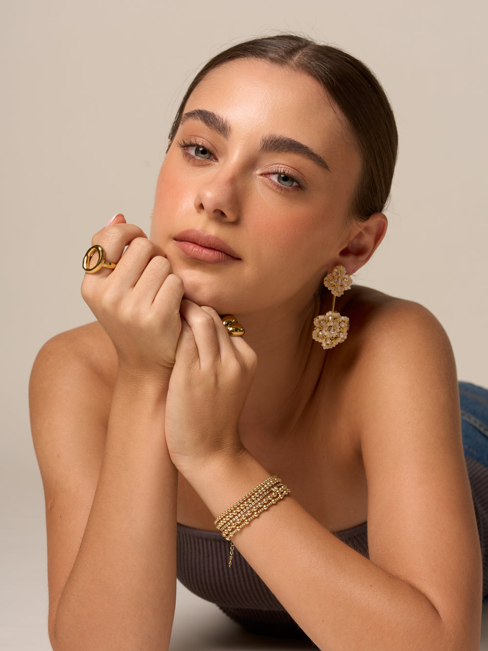 Anillo Con Circulo Irregular