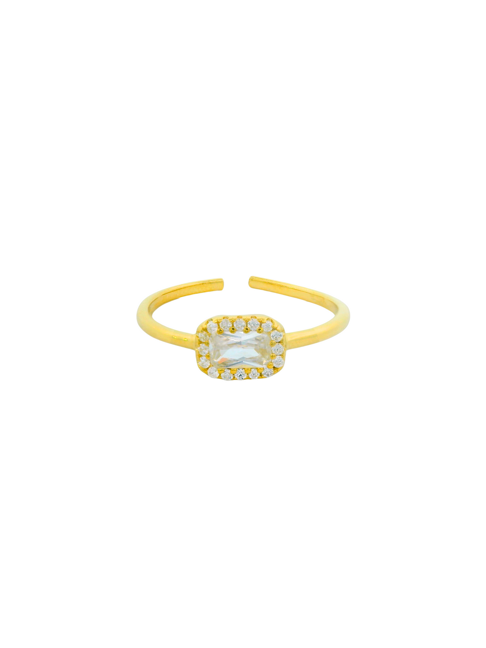 Anillo Con Baguette Y Zirconias