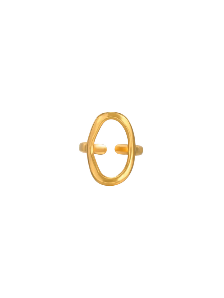 Anillo Ovalo Irregular Ondulado