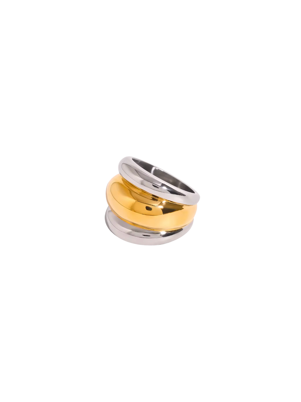 Anillo Triple Chunky Combinado