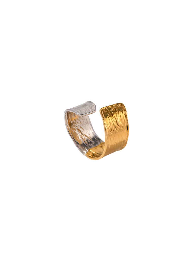 Anillo Combinado Cruzado Chunky