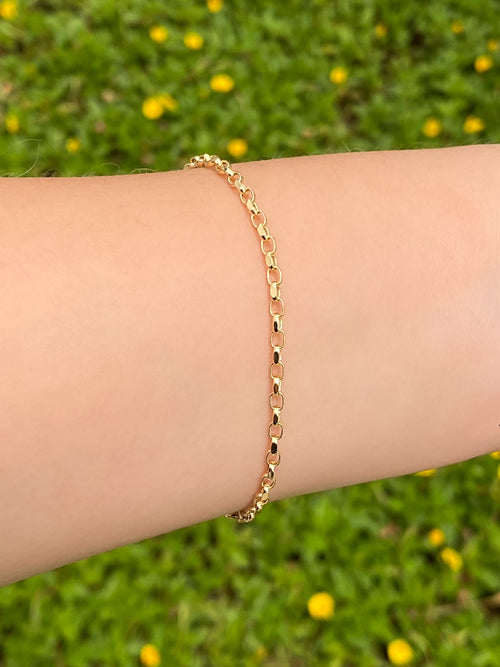 Pulsera Mini Eslabones Oro 14k