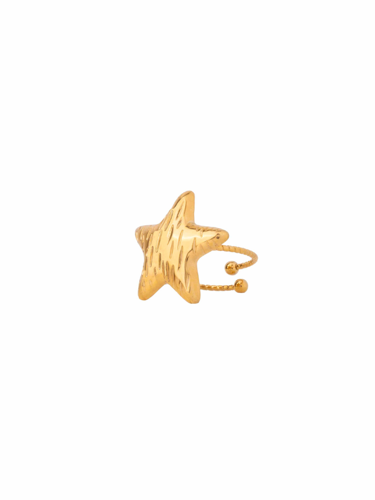 Anillo Estrella Con Lineas