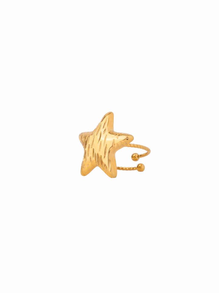 Anillo Estrella Con Lineas