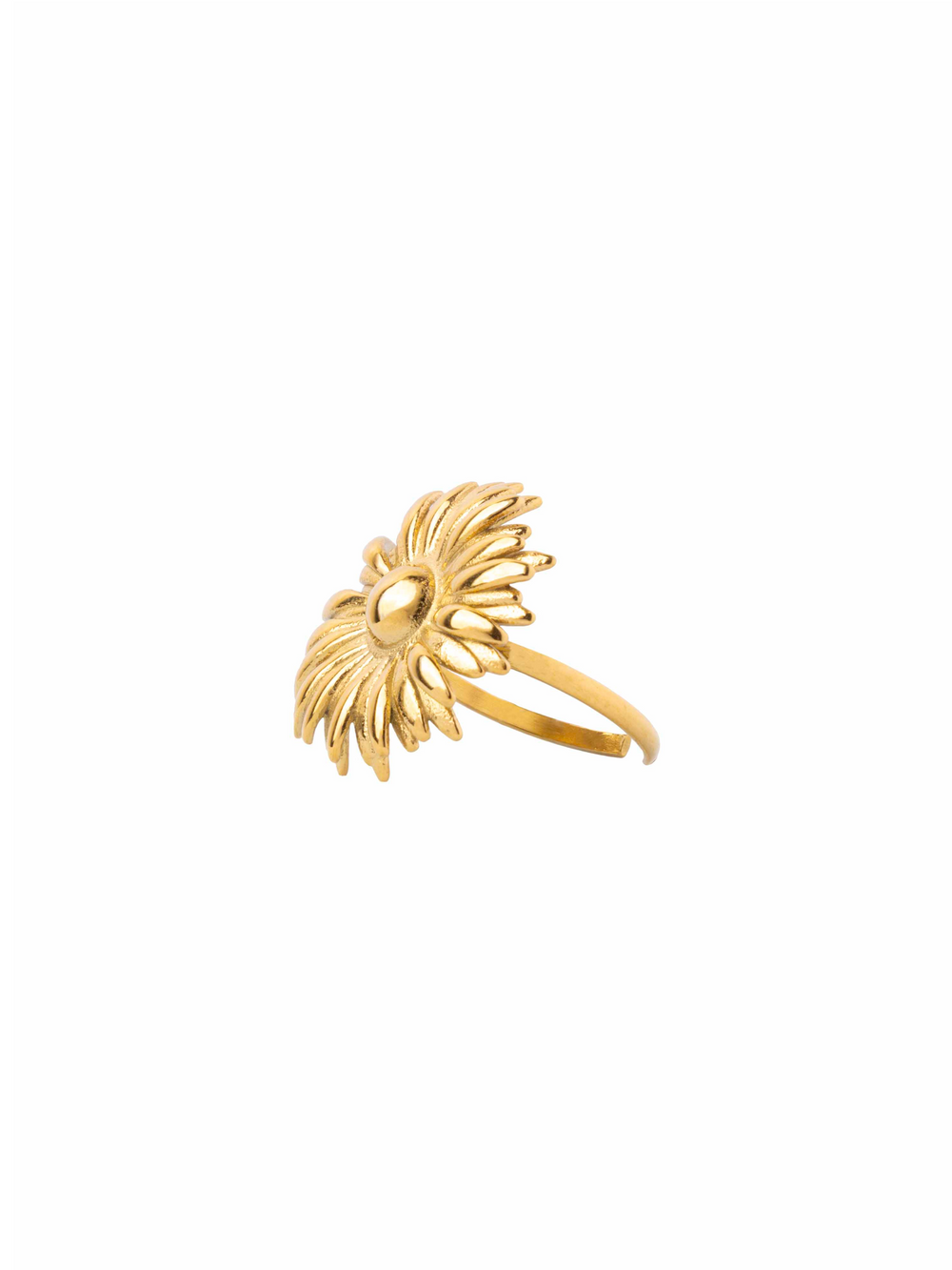 Anillo Con Girasol Dorado