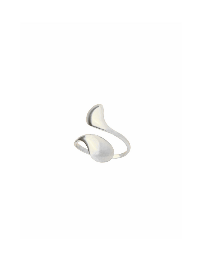 Anillo Doble Gota Irregular Abierto