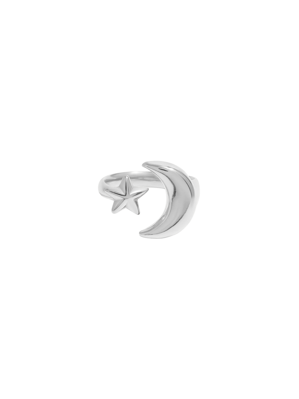 Anillo Luna Y Estrella Liso