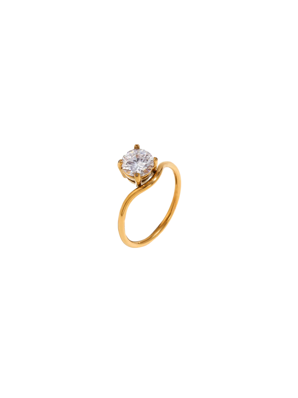 Anillo Zirconia Redonda