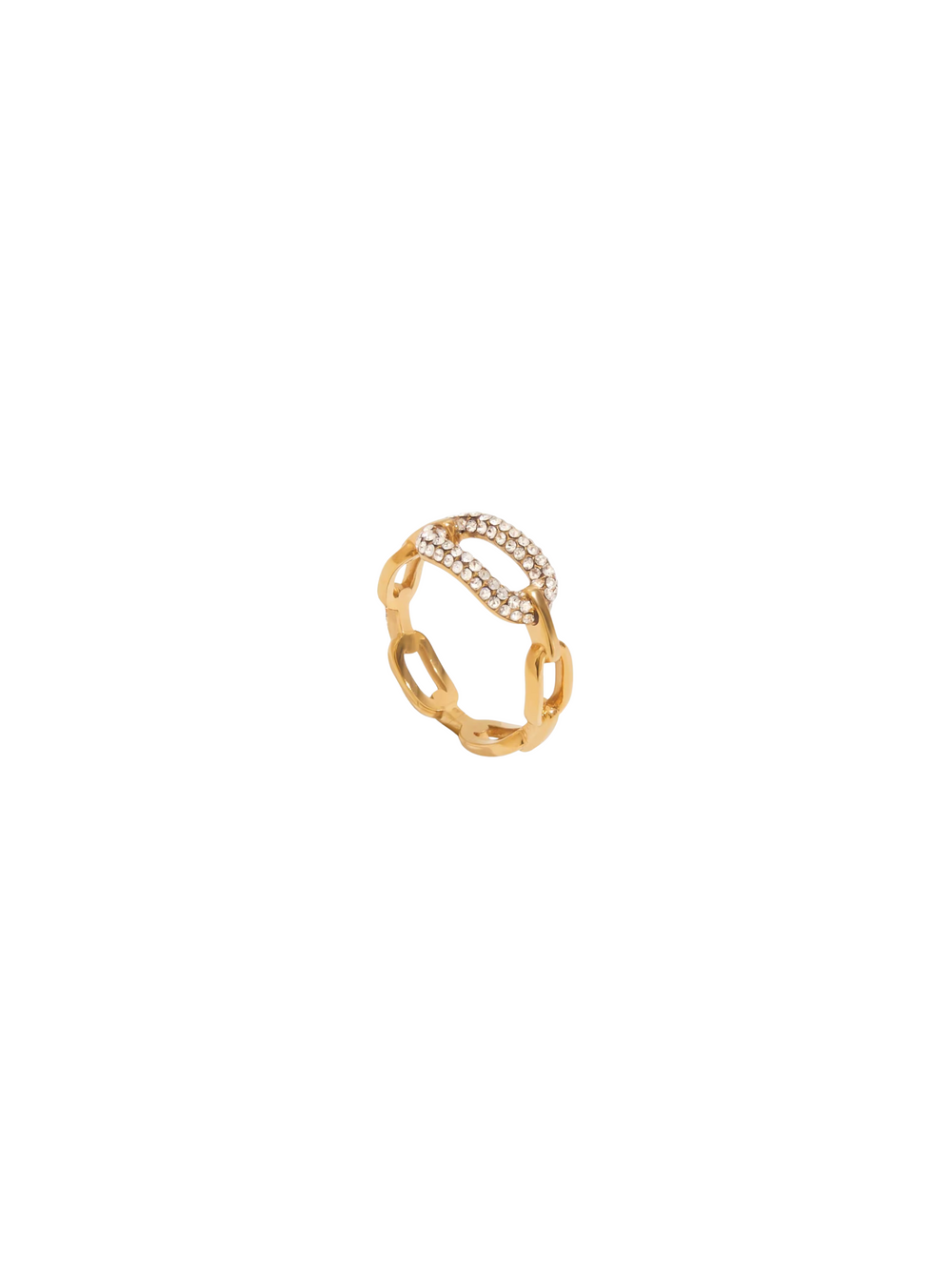 Anillo Eslabones Con Zirconias