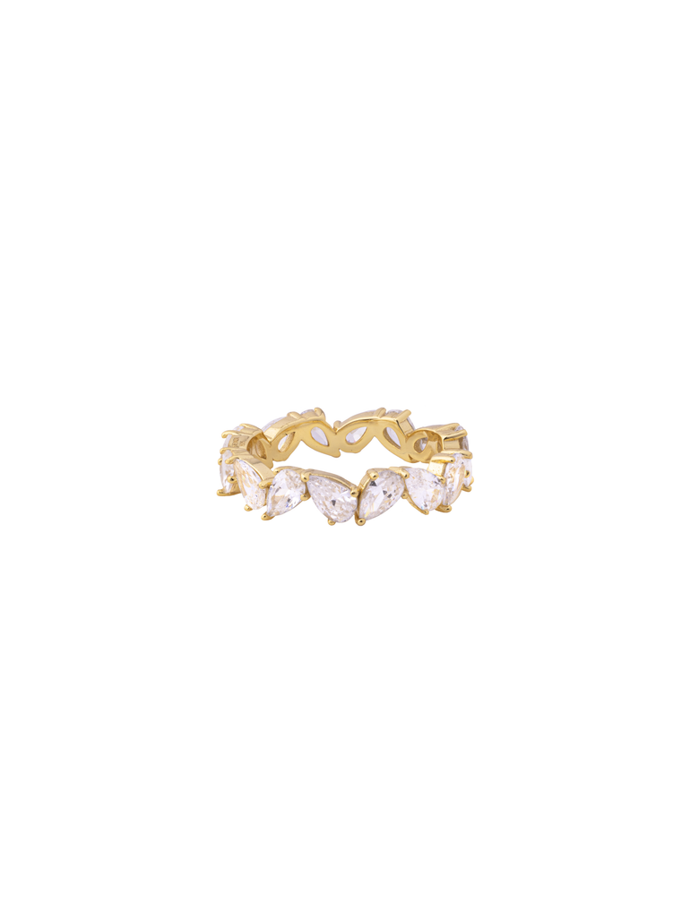 Anillo Churumbela Zirconias Gota En Zigzag