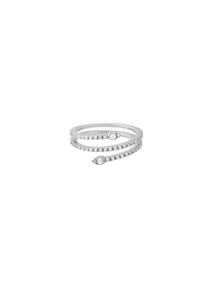 Anillo Serpiente Triple Con Zirconias