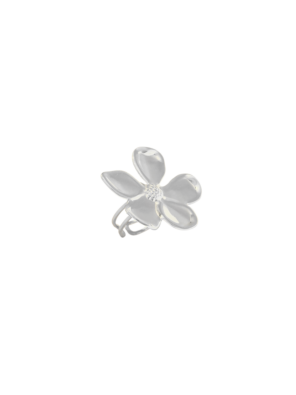 Anillo Con Flor Irregular Chunky