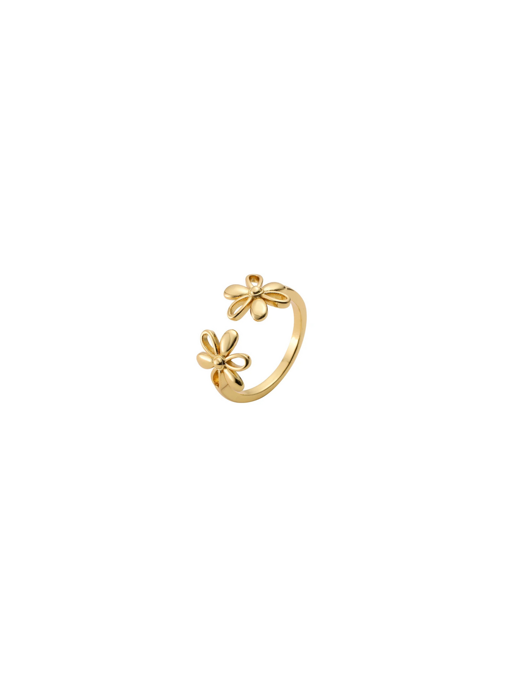 Anillo Doble Flor Abierto