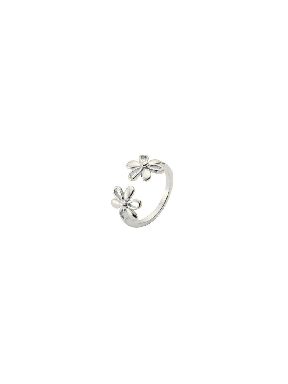 Anillo Doble Flor Abierto