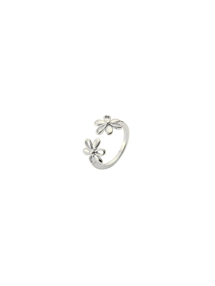 Anillo Doble Flor Abierto