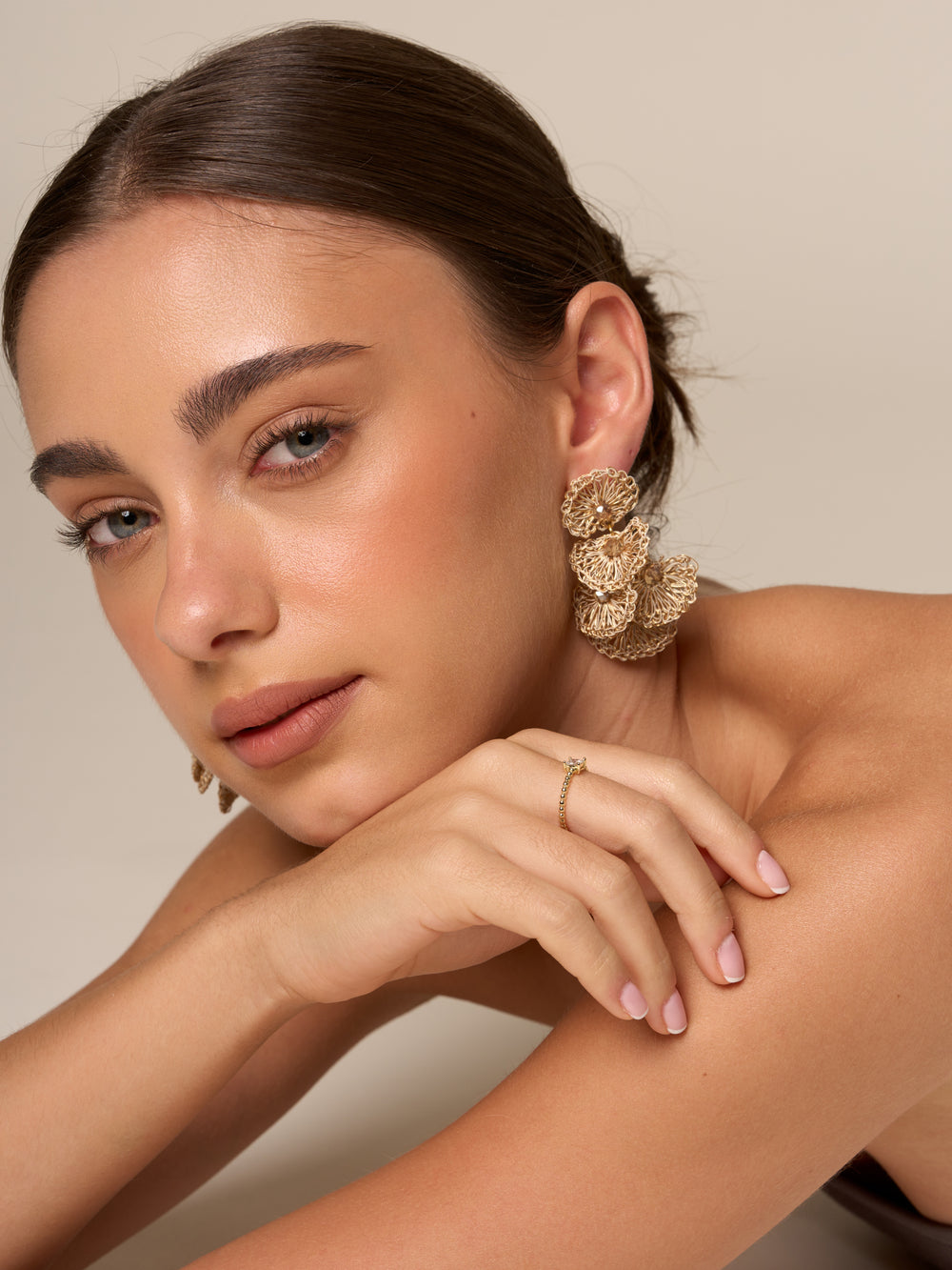 Anillo Bolitas Con Zirconia Cuadrada