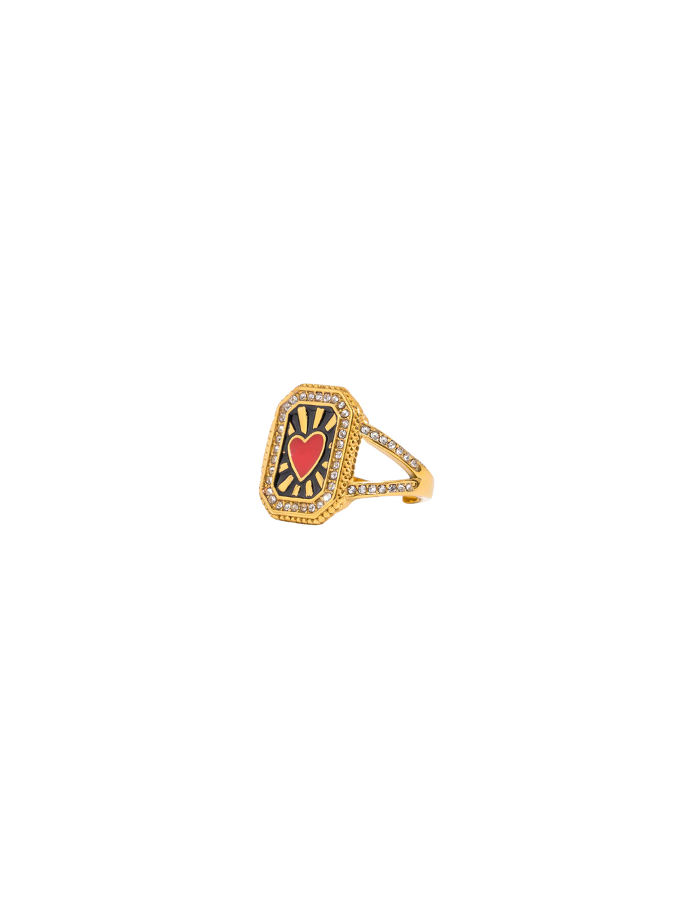 Anillo Rectangulo Con Figura