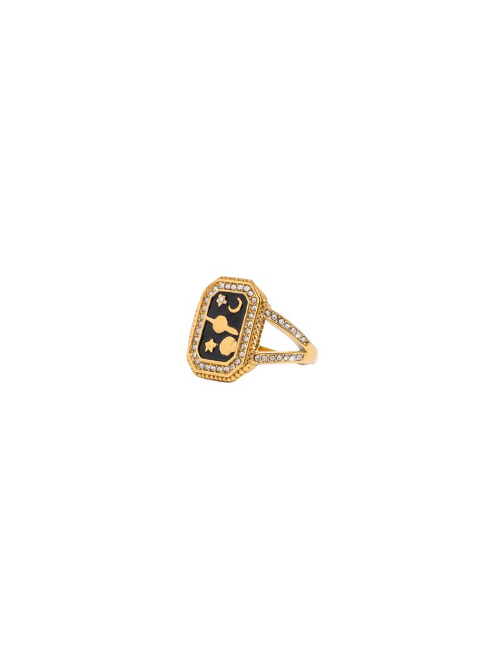 Anillo Rectangulo Con Figura