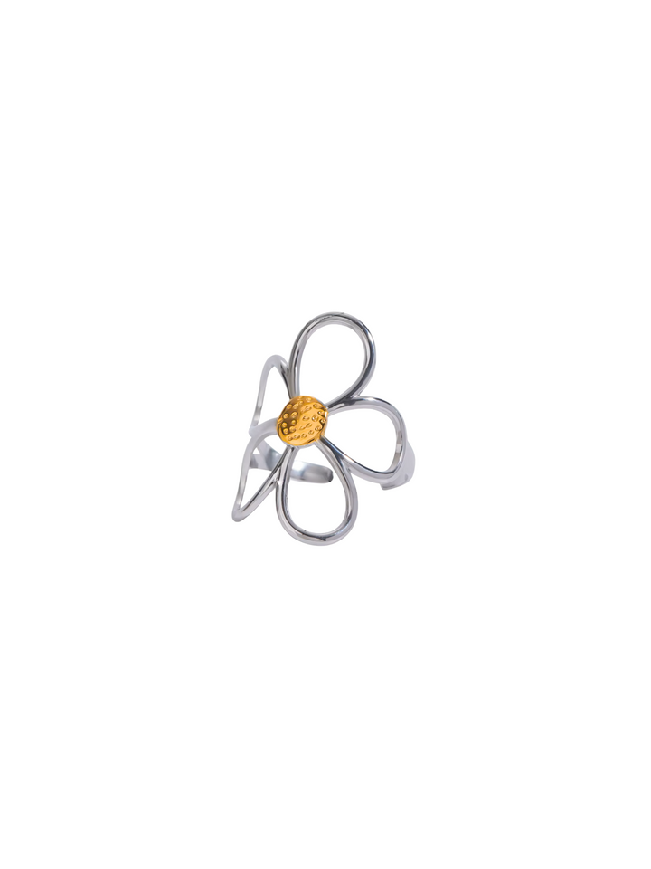 Anillo Flor Contorno