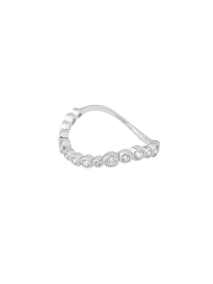 Anillo Ondulado Zirconias