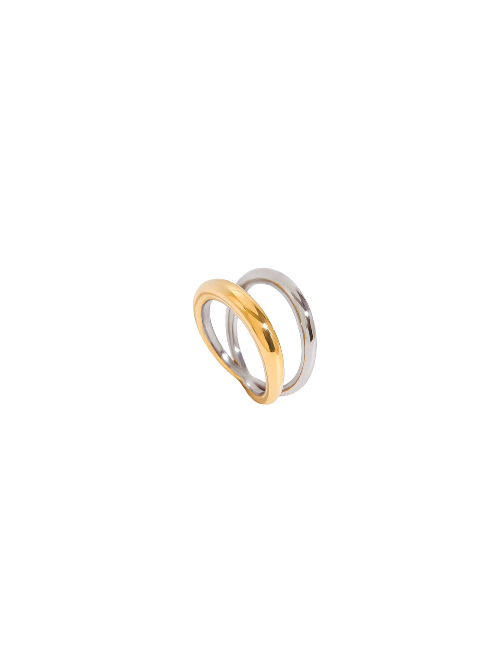 Anillo Doble Linea Combinado