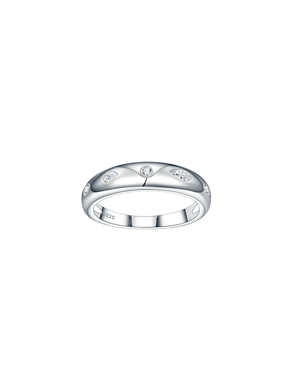 Anillo Grueso Con Moissanitas 0.282 CT