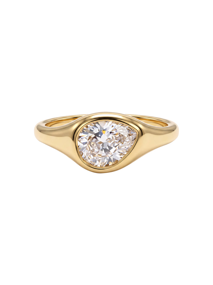 Anillo Grueso Zirconia Pera