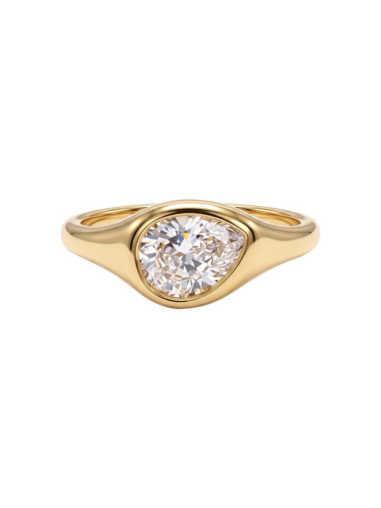 Anillo Grueso Zirconia Pera