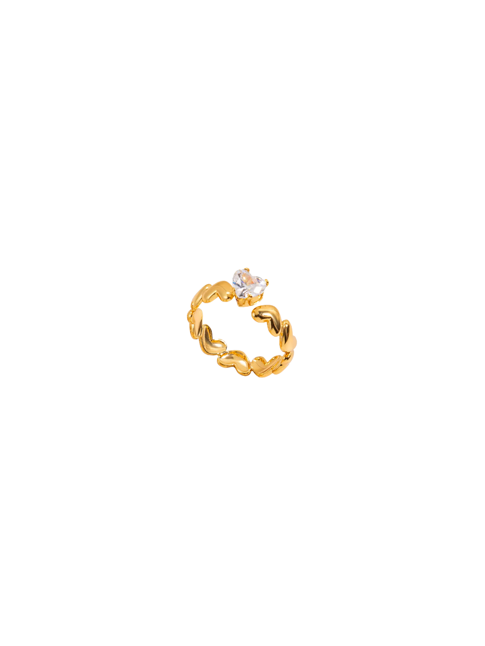 Anillo Corazones Con Zirconia