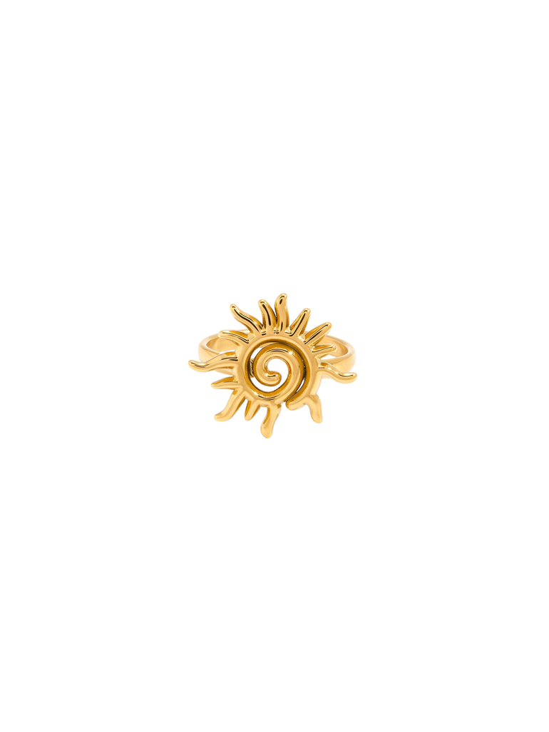 Anillo Sol Con Espiral