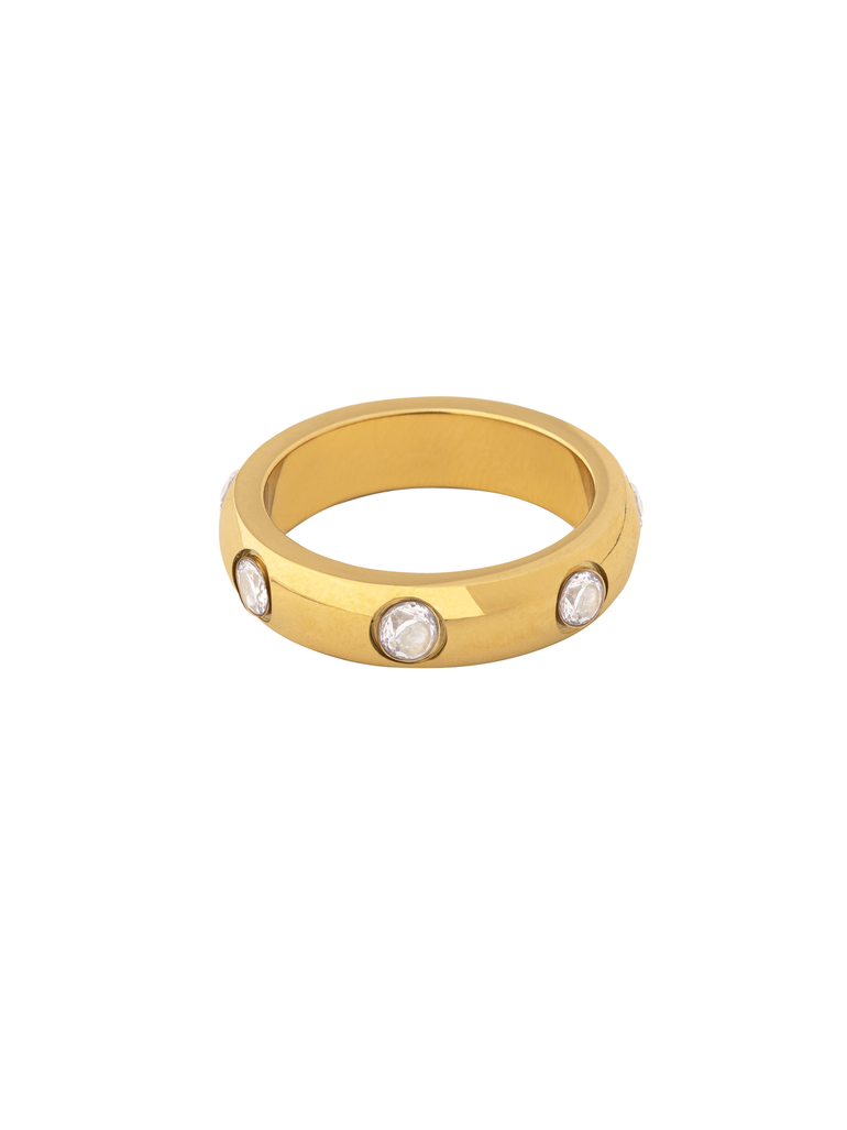 Anillo Grueso Con Zirconias