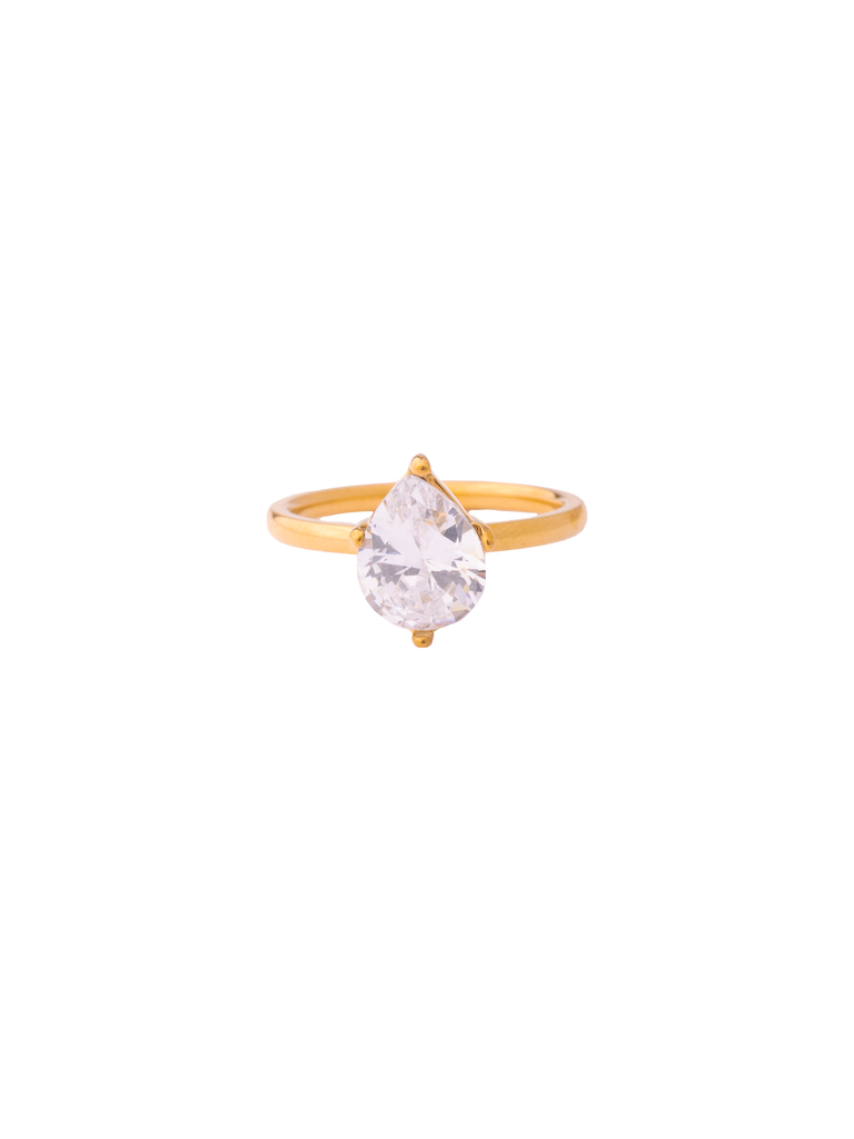 Anillo Zirconia Pera Central