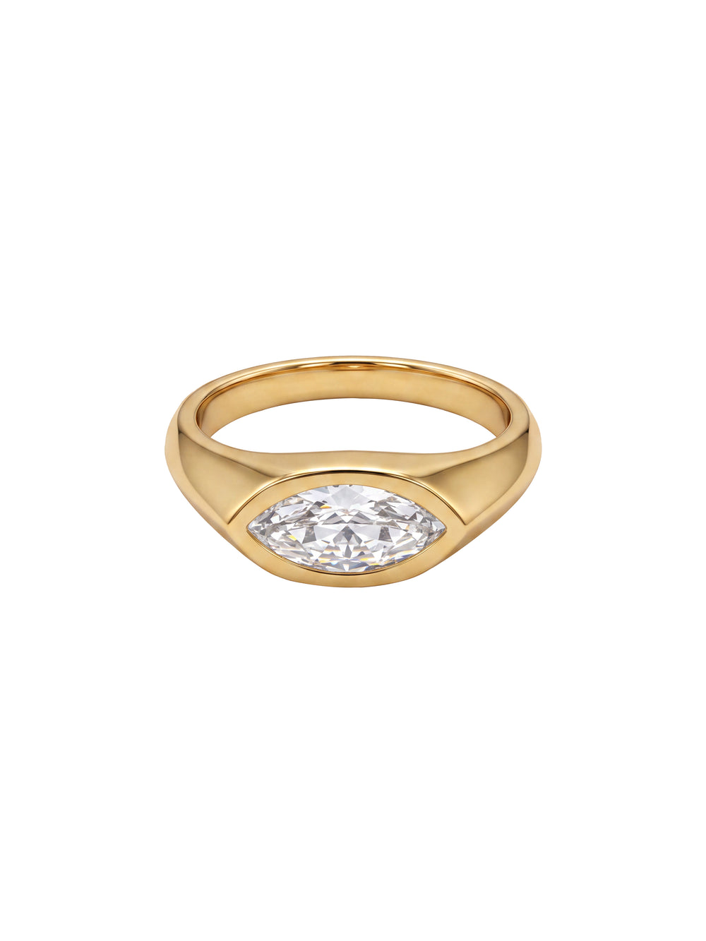 Anillo Con Zirconia Central Ovalada