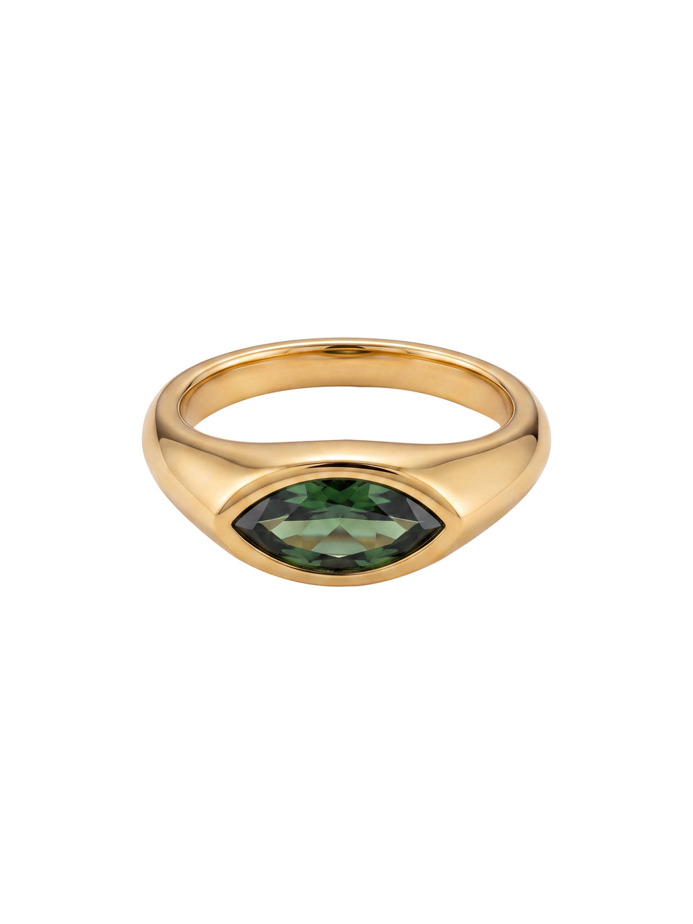 Anillo Con Zirconia Central Ovalada