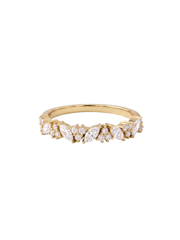 Anillo Corte Marquesa Oval 0.48 Ct Diamantes Lab Grown