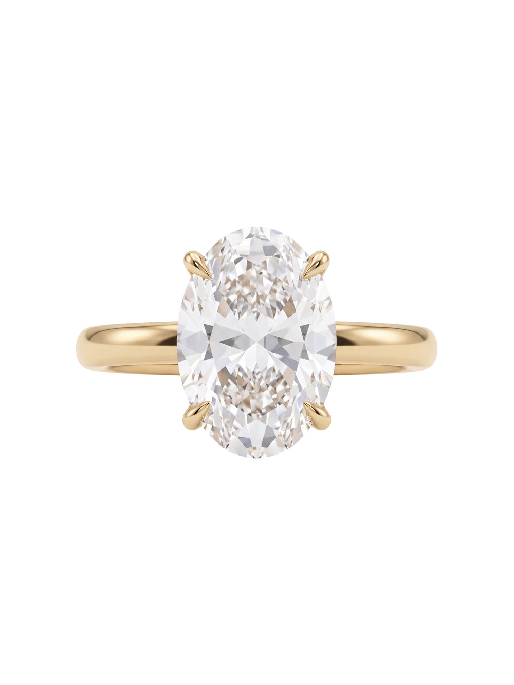 Anillo Solitario Diamante Lab Grown Corte Ovalo 3 Ct