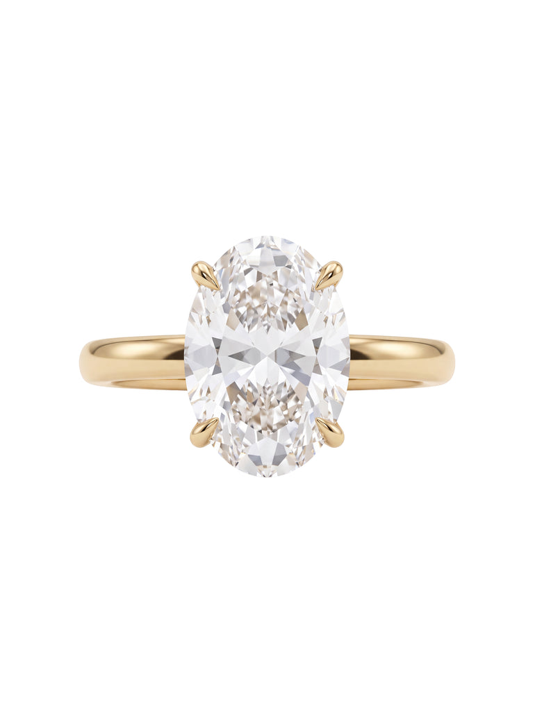 Anillo Solitario Diamante Lab Grown Corte Ovalo 3 Ct