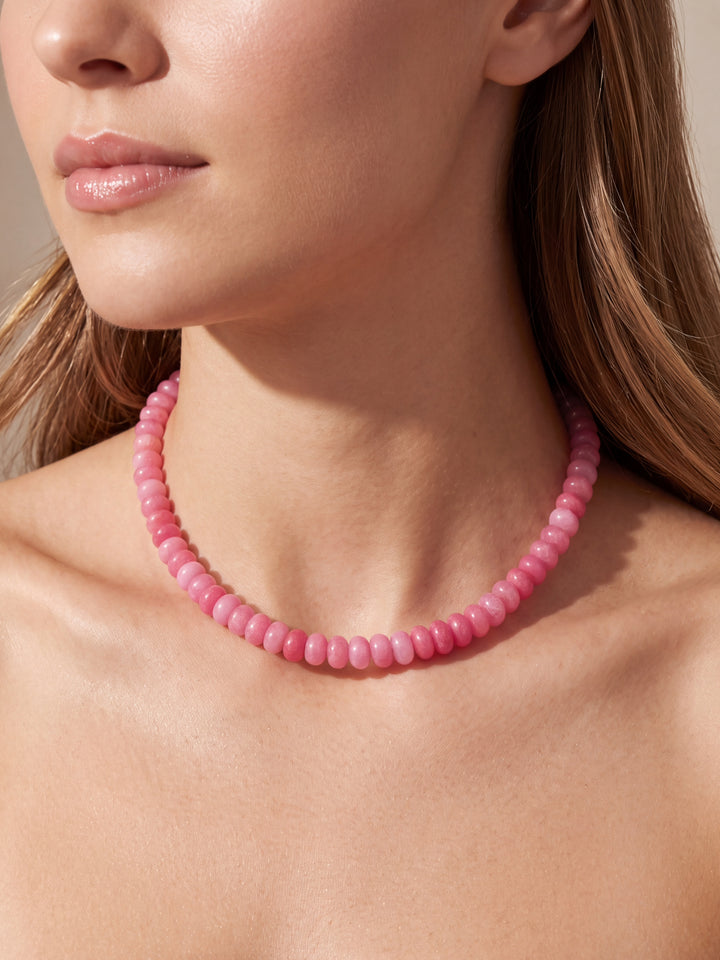 Choker Aros Piedra Natural 8 mm