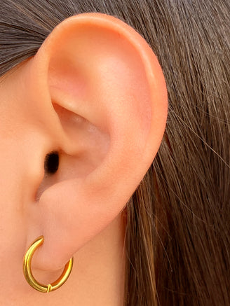 Par Arracada Delgada 14 mm