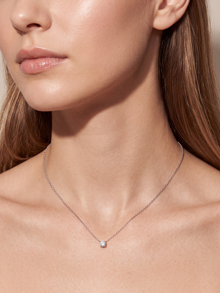 Collar Dije Solitario Diamante Lab-Grown Corte Round 0.50 Ct