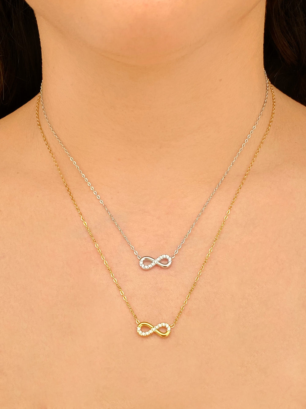 Collar Dije Infinito Con Zirconias