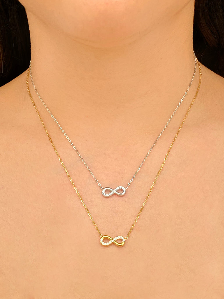 Collar Dije Infinito Con Zirconias