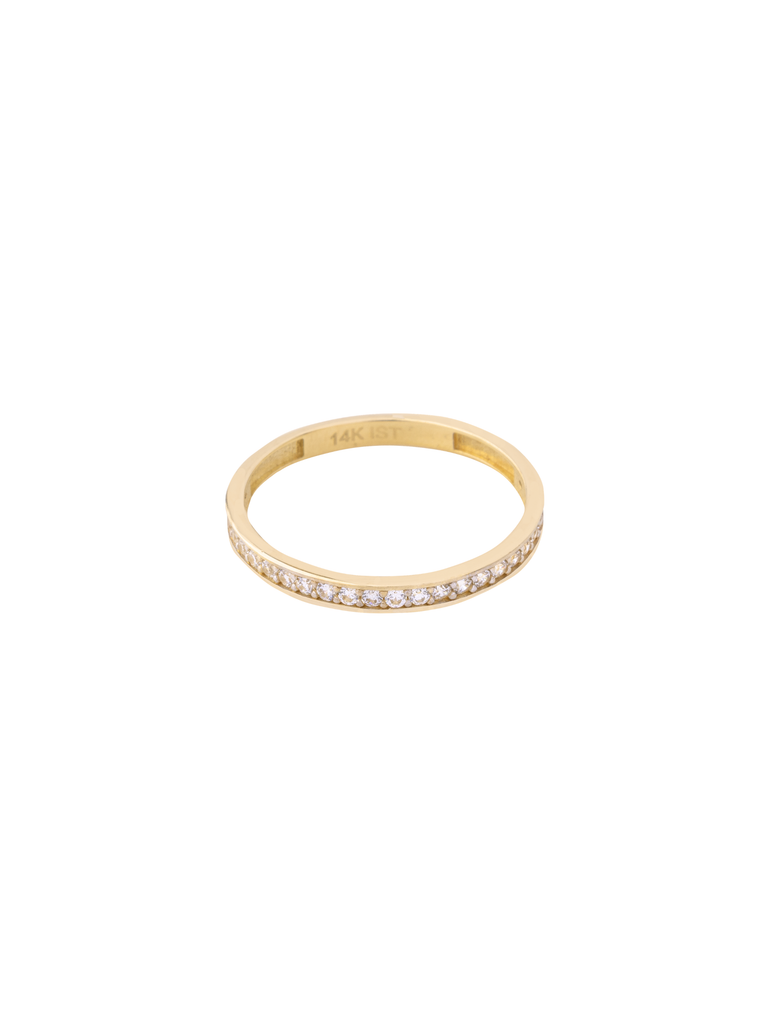 Anillo Churumbela Zirconias Encapsuladas Oro 14k